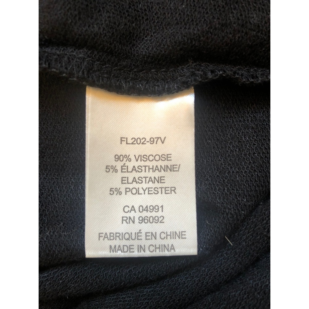Forest Lily Charcoal Grey Space Dye Long Sleeve Tulip Hem Drape Midi Dress Large - Picture 12 of 13